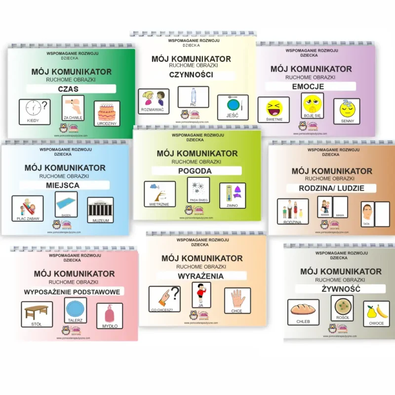 Mój komunikator. Ruchome obrazki zestaw książeczek