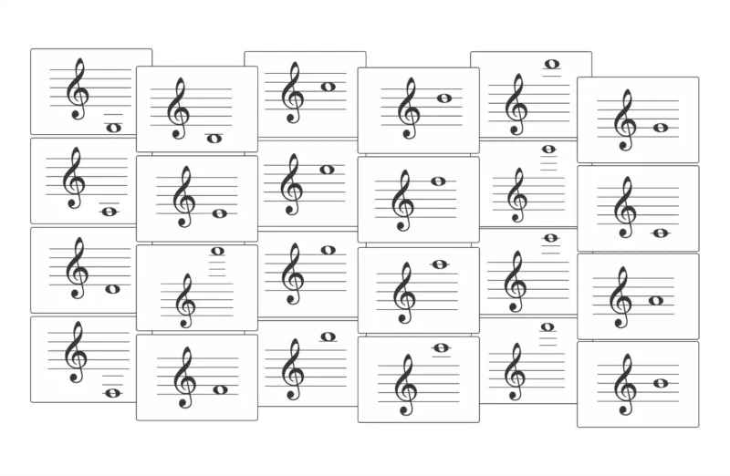 Muzyczne znaki w kluczu wiolinowym PDF