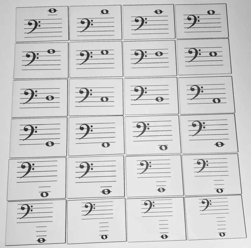 Muzyczne znaki w kluczu basowym PDF - obrazek 3